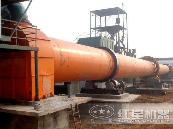 氣燒石灰回轉窯工作現場(chǎng)