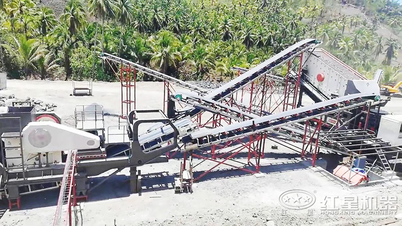 菲律賓時(shí)產(chǎn)300噸花崗巖石子現場(chǎng)生產(chǎn)視頻