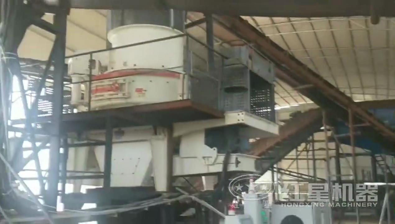 江蘇鵝卵石（硬石料）制砂生產(chǎn)現場(chǎng)視頻