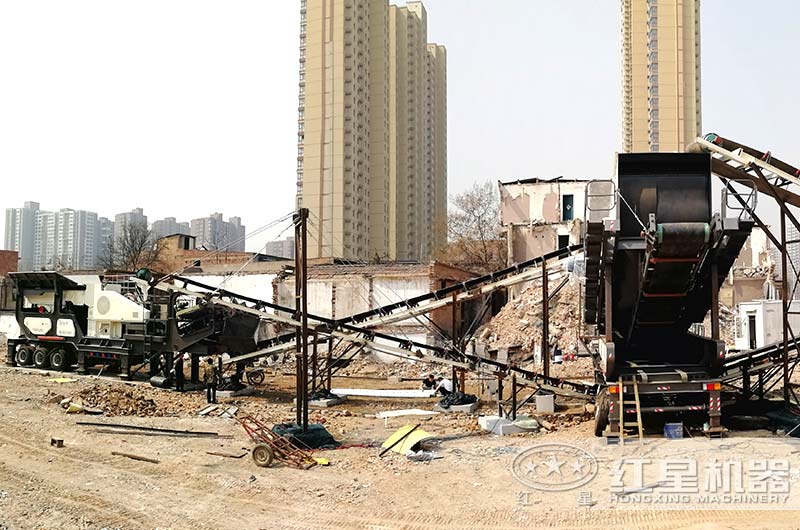 西安客戶(hù)建筑垃圾破碎現場(chǎng) 西安客戶(hù)建筑垃圾破碎現場(chǎng)