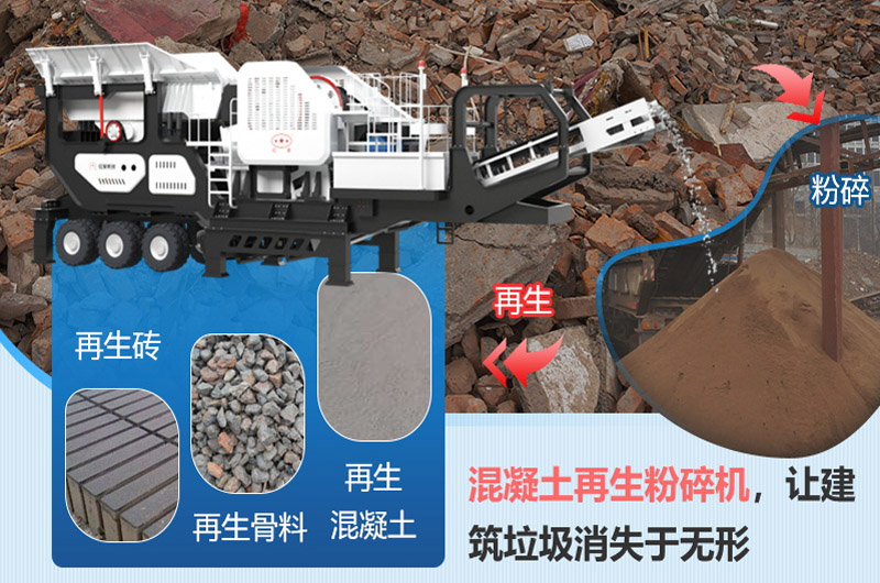 移動(dòng)破碎機助力建筑垃圾再利用 移動(dòng)破碎機助力建筑垃圾再利用