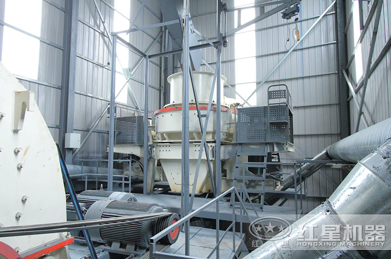 HVI沖擊式制砂整形機工作現場(chǎng)