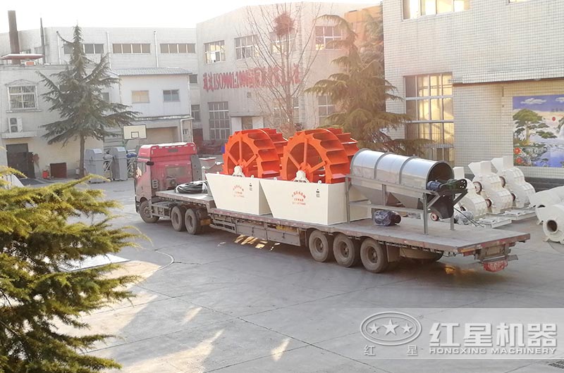 輪式洗砂機裝車(chē)準備發(fā)貨 輪式洗砂機裝車(chē)準備發(fā)貨