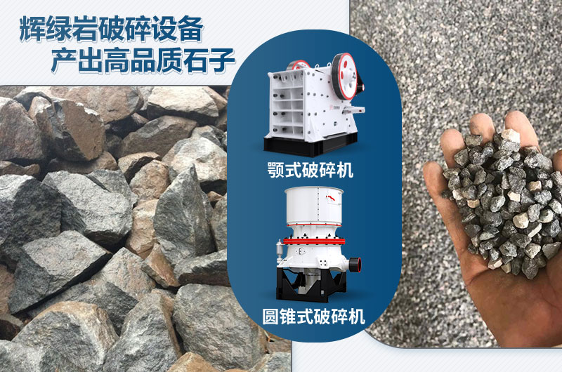 輝綠巖破碎前后對比 輝綠巖破碎前后對比