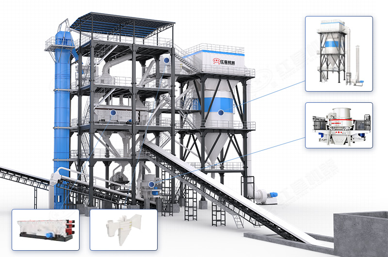 樓式制砂機組成結構圖 樓式制砂機組成結構圖