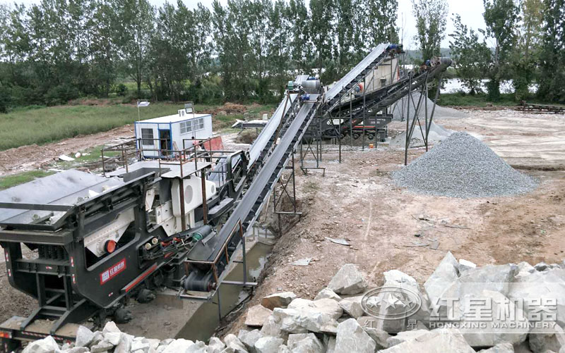 輪胎粉碎機處理石料生產(chǎn)線(xiàn)