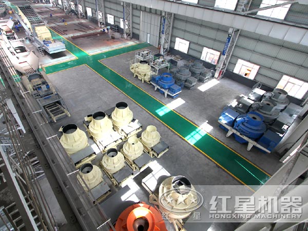 紅星河卵石打砂機生產(chǎn)車(chē)間