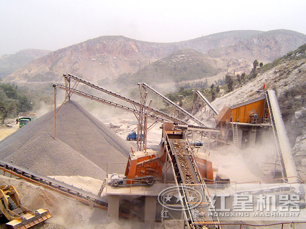 石子生產(chǎn)線(xiàn)加工客戶(hù)現場(chǎng)