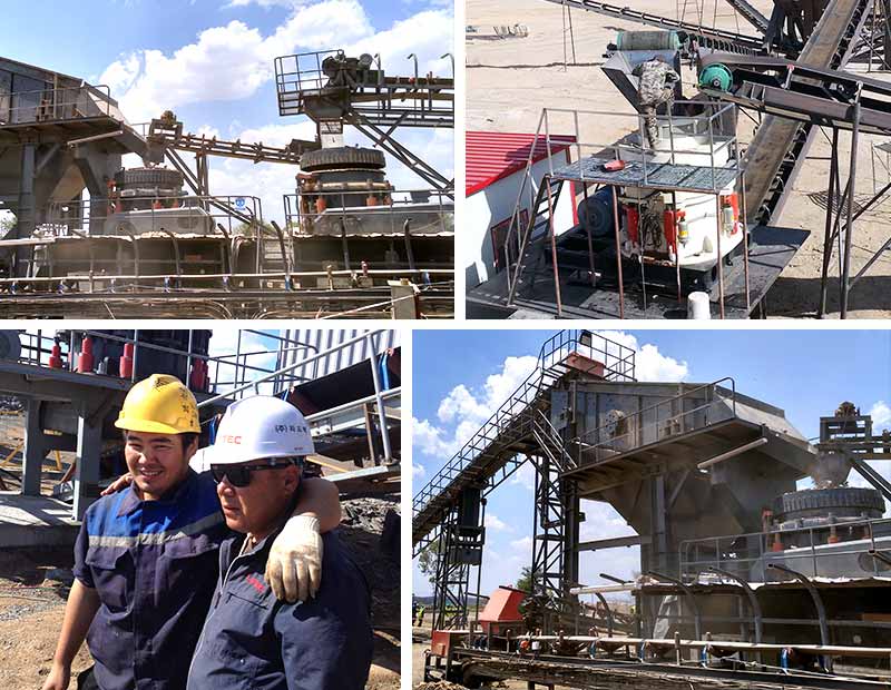 鐵礦石圓錐破碎機作業(yè)現場(chǎng)