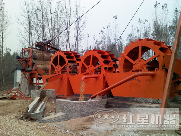 水洗砂設備作業(yè)現場(chǎng)