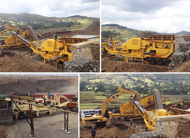 移動(dòng)粉碎機作業(yè)多角度拍攝