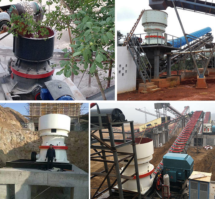 單缸石灰石圓錐破碎機作業(yè)現場(chǎng)實(shí)拍