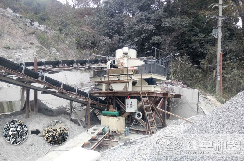 環(huán)保制砂設備生產(chǎn)現場(chǎng)