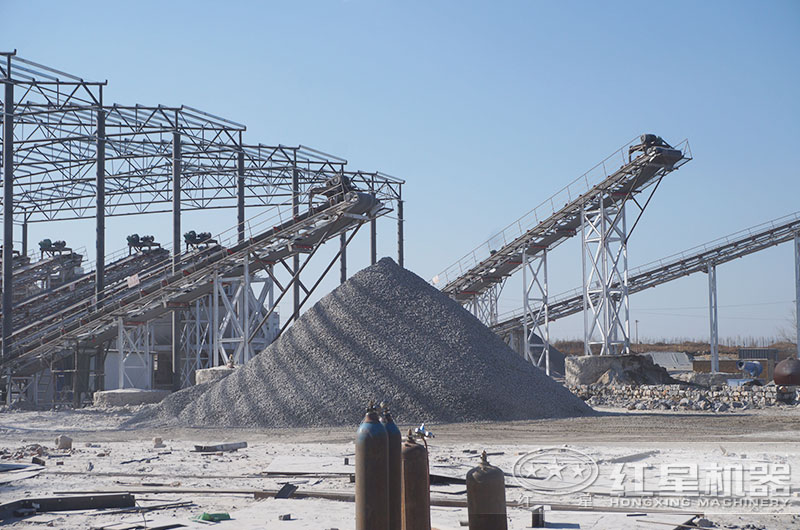 人工碎石制備現場(chǎng)