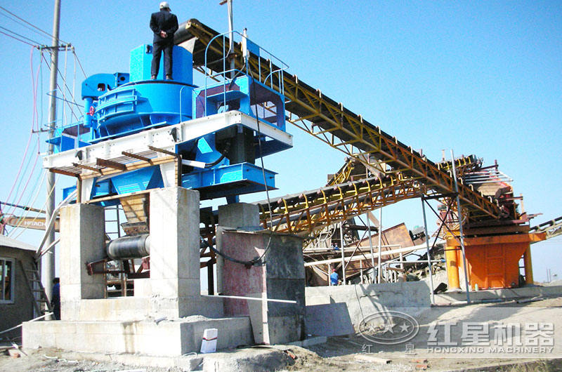 干法制砂生產(chǎn)線(xiàn)現場(chǎng)示意圖