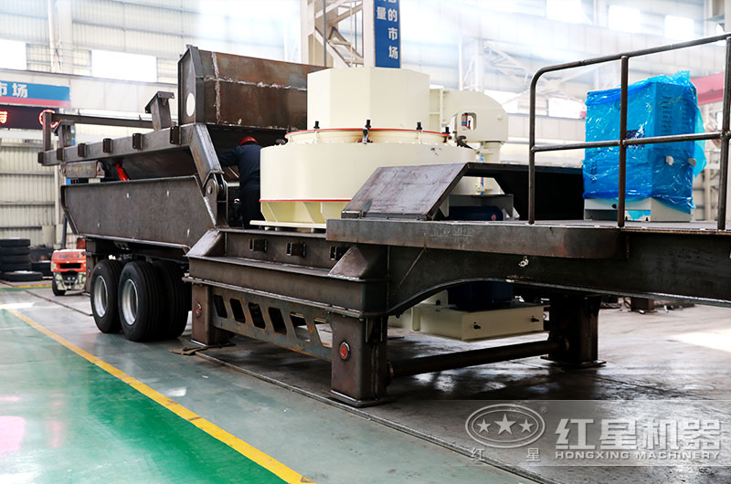 河南紅星移動(dòng)磨砂機生產(chǎn)車(chē)間