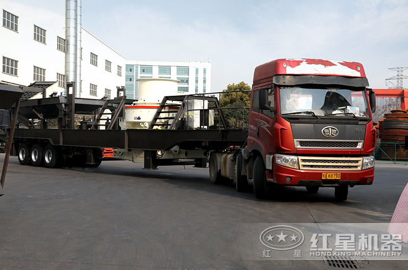 掛上車(chē)頭即可行走的移動(dòng)制砂機