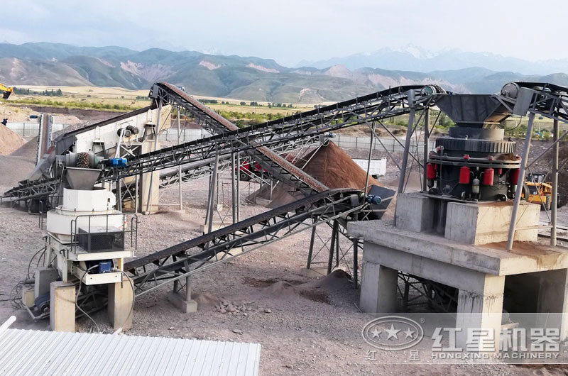 山東淄博粉砂機處理石頭現場(chǎng)