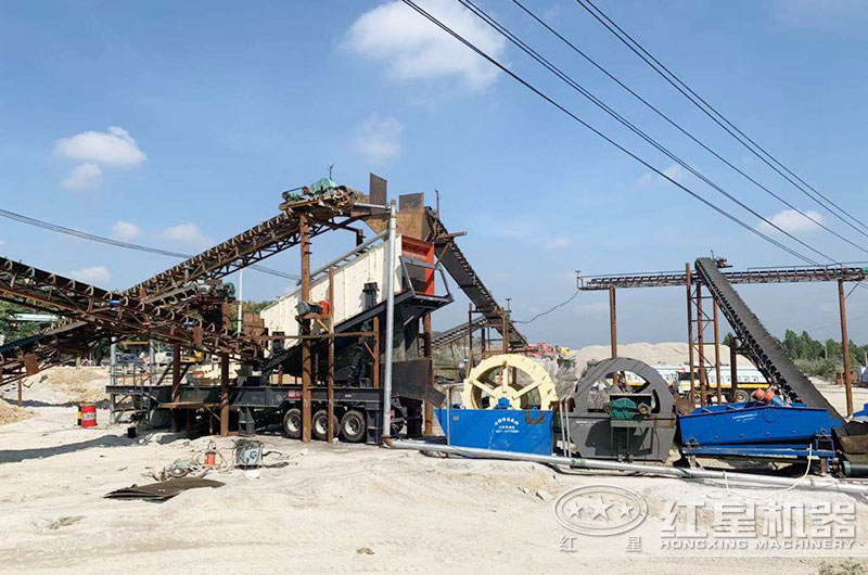 時(shí)產(chǎn)500噸的水洗沙生產(chǎn)線(xiàn)需要配備哪些水洗沙機器？