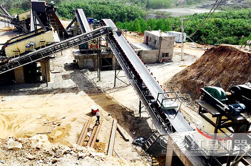 河南客戶(hù)石子加工廠(chǎng)現場(chǎng)