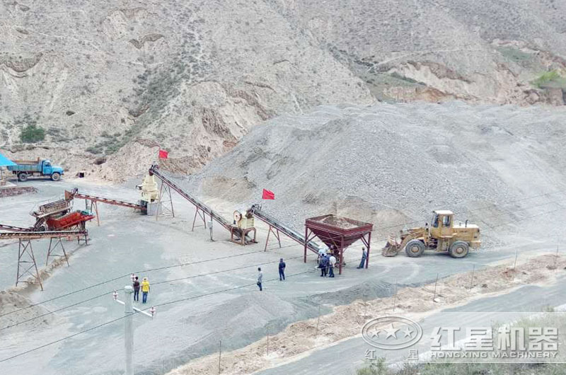 大批量人造沙子生產(chǎn)中