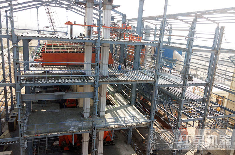 雙螺旋洗砂機工作現場(chǎng)