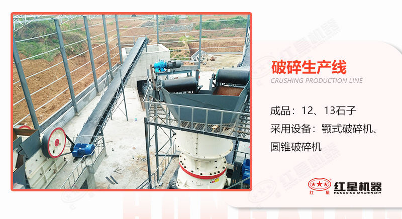 工藝采用方案一的石子生產(chǎn)現場(chǎng)