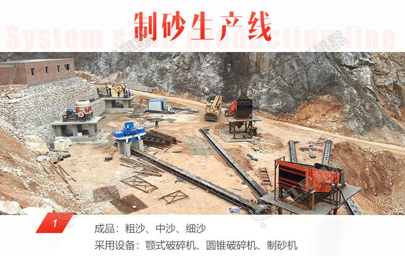 鵝卵石制砂生產(chǎn)現場(chǎng)