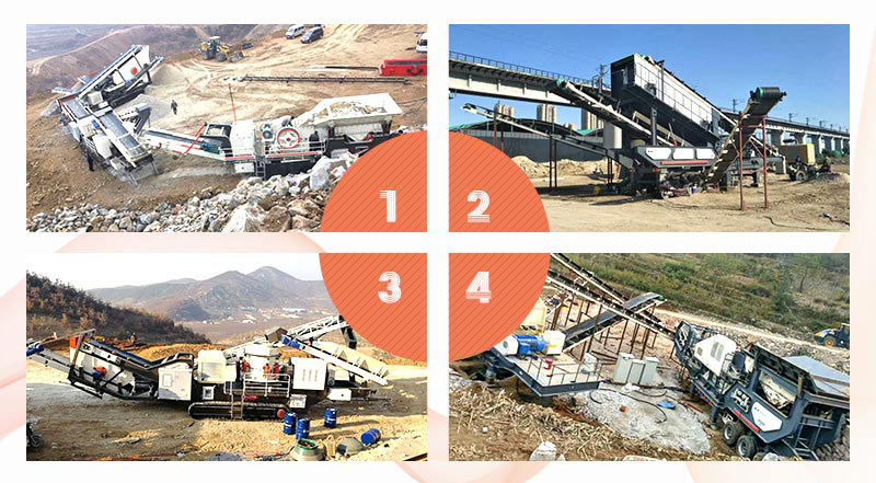 移動(dòng)打石頭機生產(chǎn)現場(chǎng)