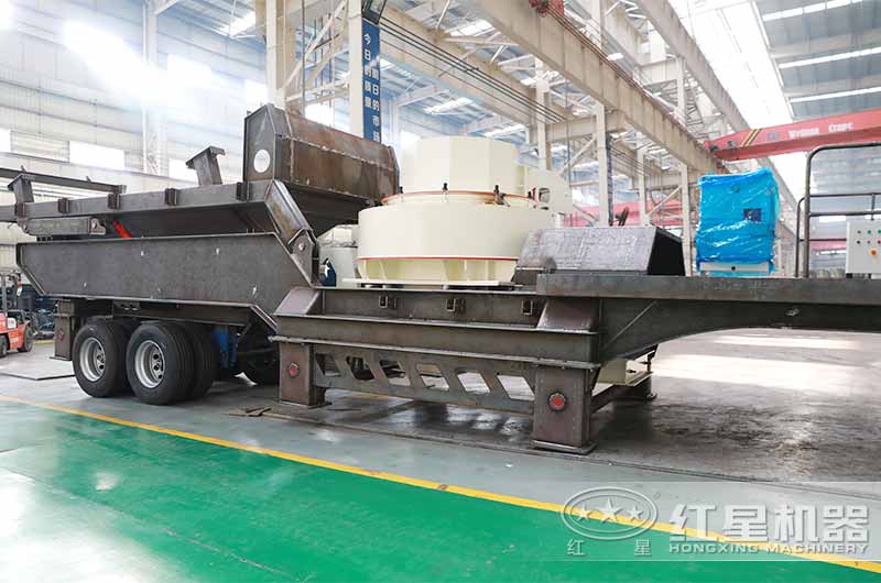 移動(dòng)制砂機生產(chǎn)車(chē)間