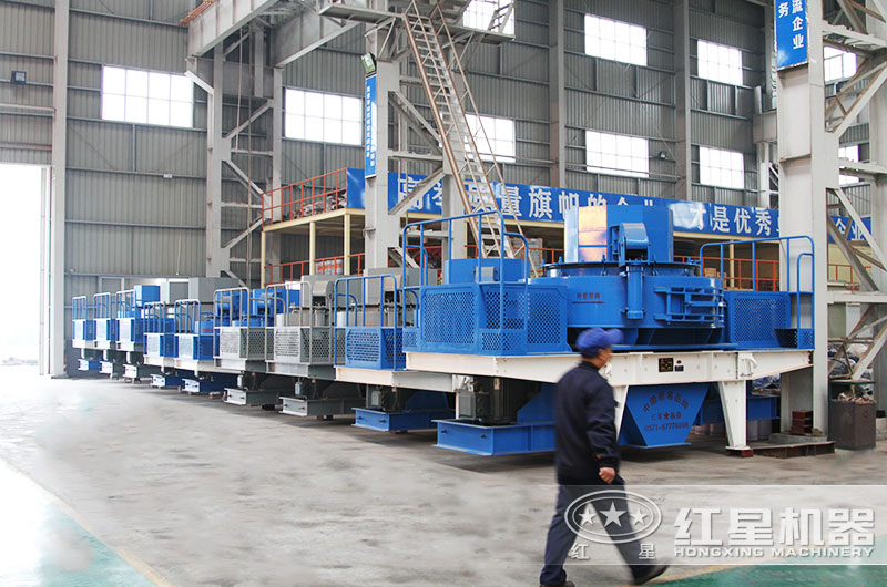 建筑用砂制砂機廠(chǎng)家車(chē)間一角