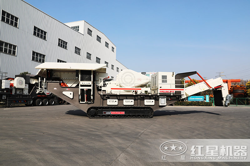 顎破移動(dòng)履帶一體式石子破碎機
