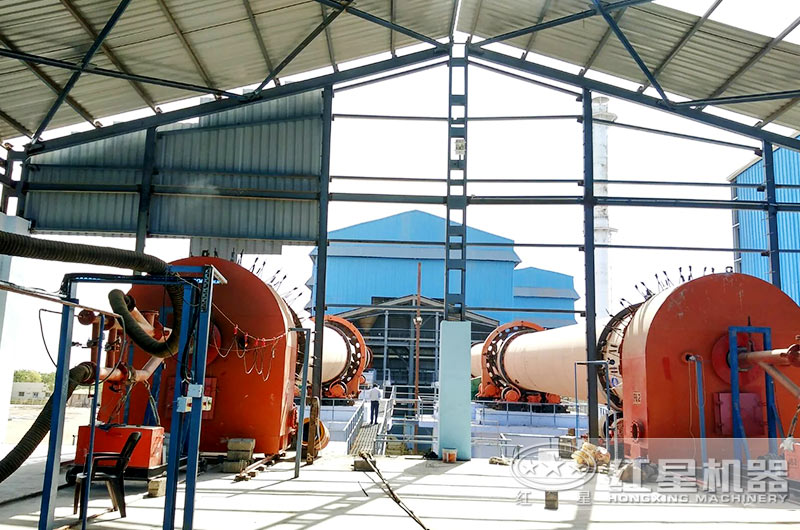 高嶺土回轉窯生產(chǎn)現場(chǎng)