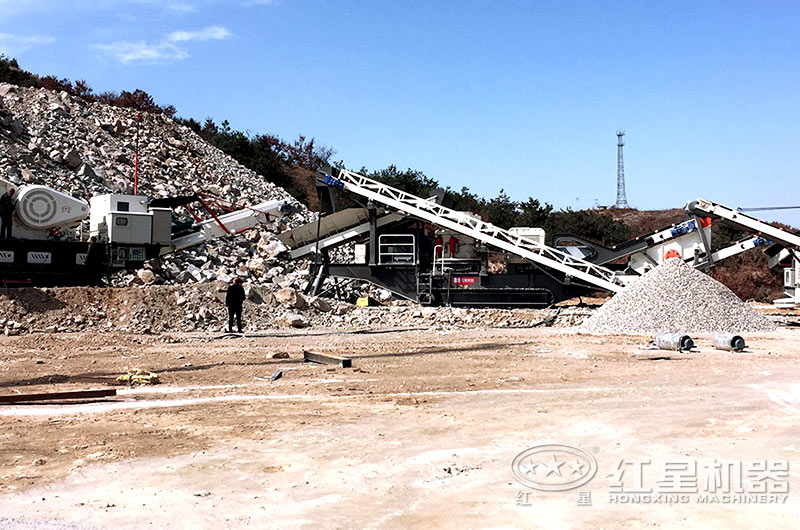 碎石自動(dòng)生產(chǎn)線(xiàn)現場(chǎng)