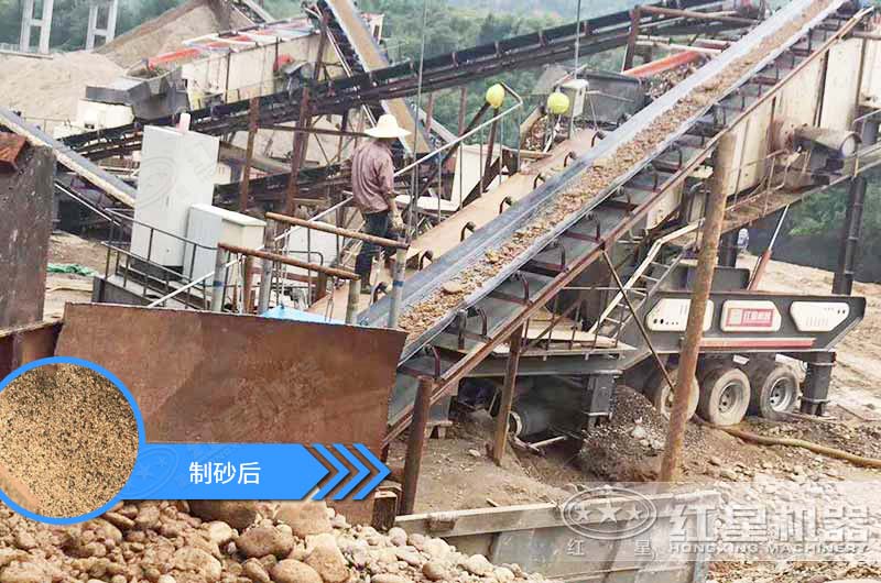 石頭制砂機制出的沙能用嗎？一臺設備多少錢(qián)（內附生產(chǎn)現場(chǎng)視頻）
