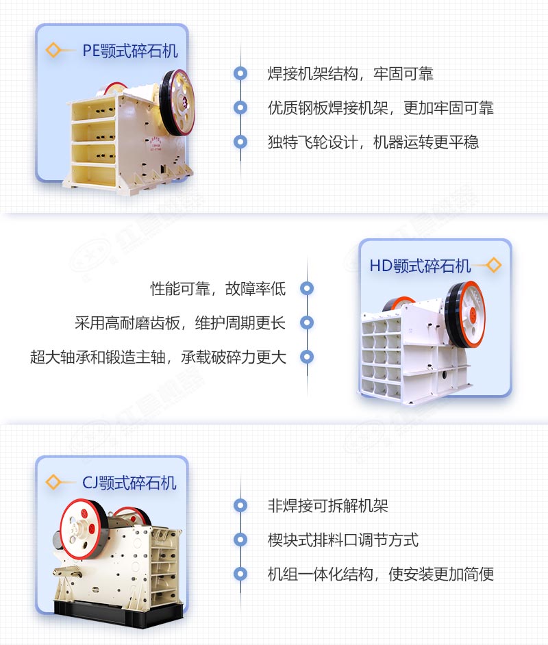 顎式破碎石機三大系列及各自?xún)?yōu)勢