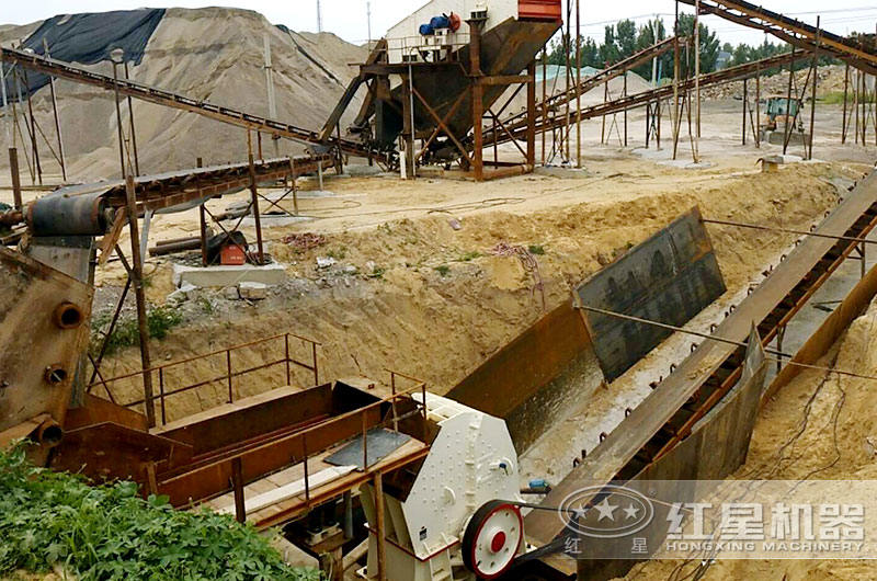 固定式成套石子生產(chǎn)設備生產(chǎn)現場(chǎng)