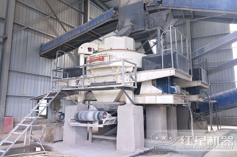 固定式碎沙機作業(yè)現場(chǎng)