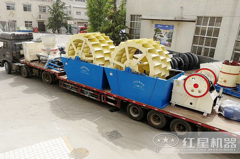 整套水洗沙機設備裝車(chē)以待發(fā)貨中