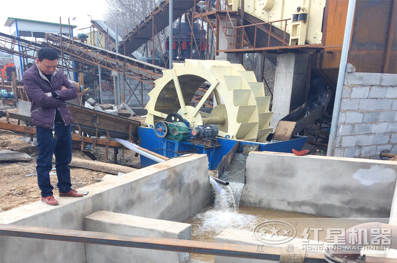 洗沙污水處理現場(chǎng)