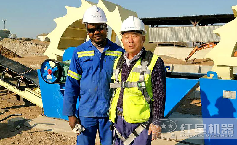 大型洗砂機售后現場(chǎng)