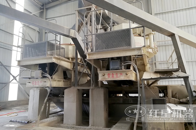 安徽客戶(hù)VSI制沙機生產(chǎn)現場(chǎng)