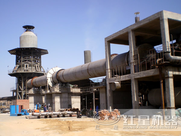 客戶(hù)石灰石回轉窯工作現場(chǎng)