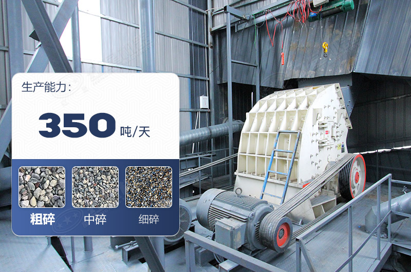 日產(chǎn)350噸石料的礦山機械破碎設備