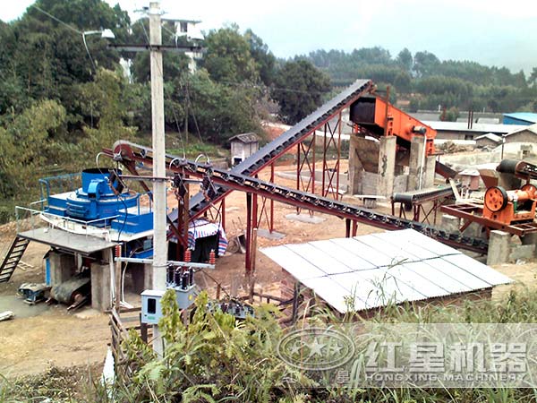 人工砂石生產(chǎn)線(xiàn)現場(chǎng)示意圖
