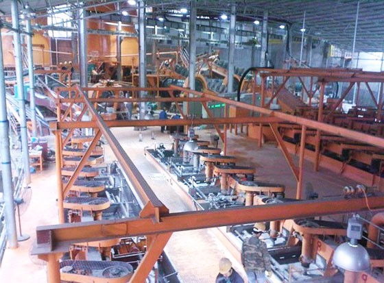 湖南重晶石浮選生產(chǎn)線(xiàn)案例